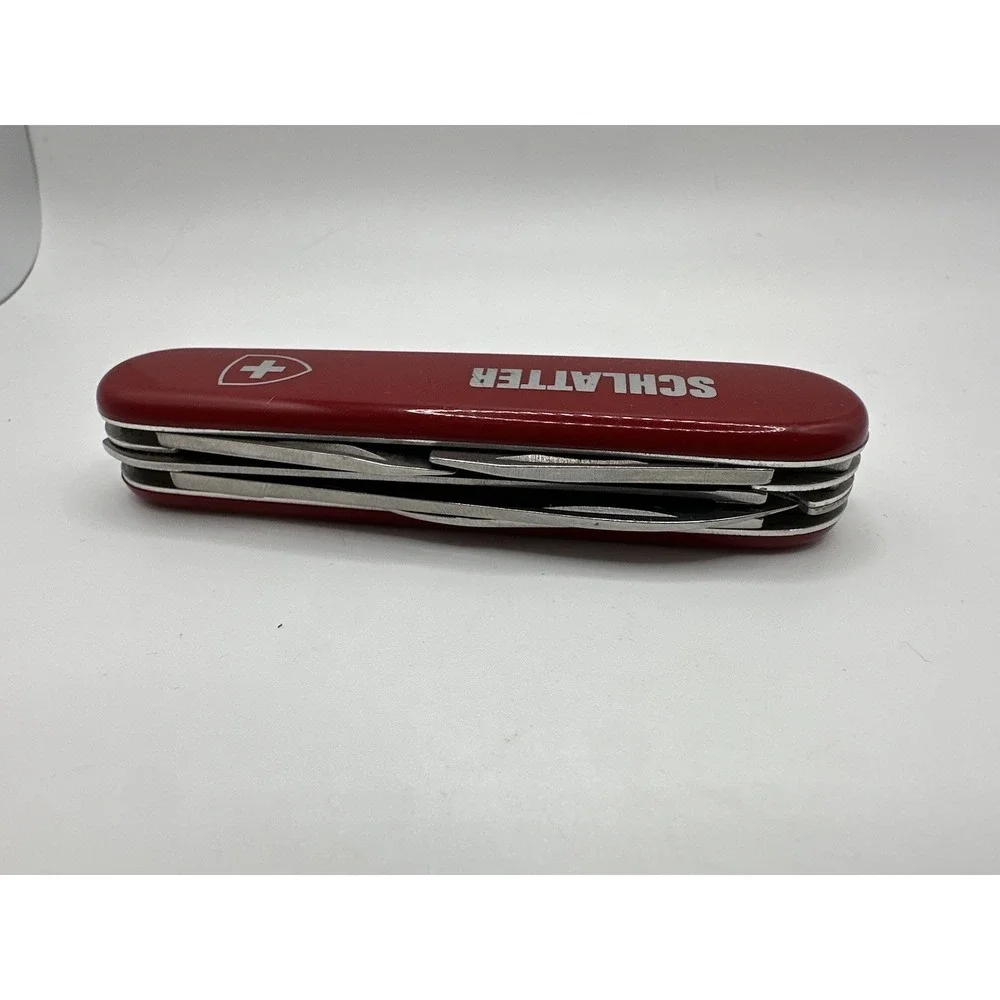 VTG Swiss‎ Army Style Multi Tool Knife Red Schlatter Stainless Corkscrew Opener
